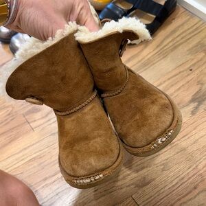 UGG Tan Kids Boots with Cream Lining